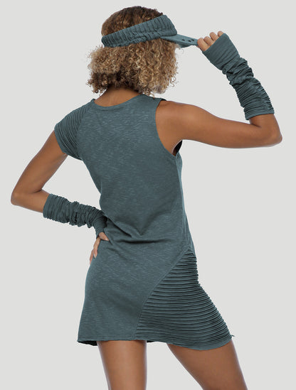Slashed Asymmetrical Mini Dress Psylo Slashed Asymmetrical Mini Dress Psylo