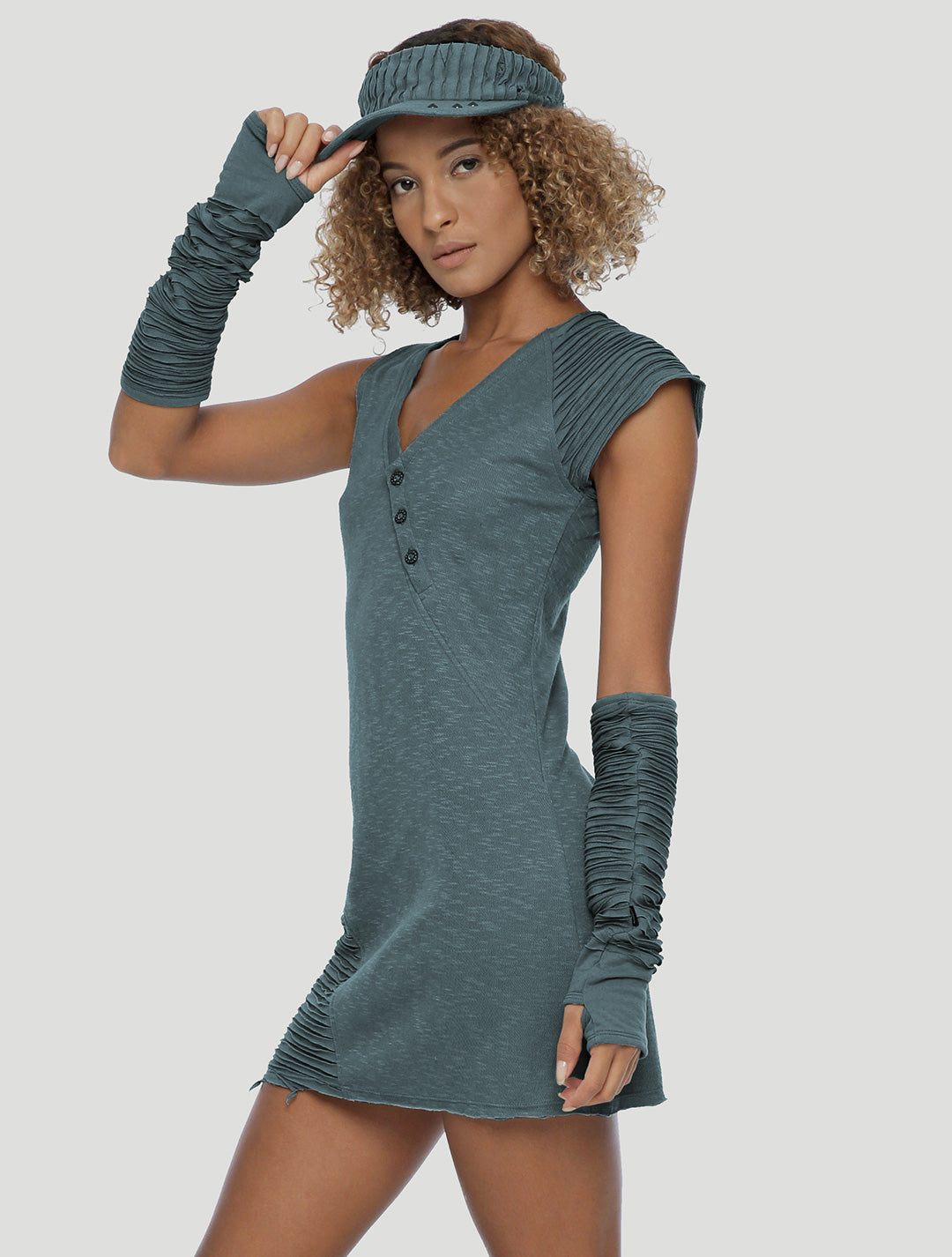 Slashed Asymmetrical Mini Dress - Psylo Fashion