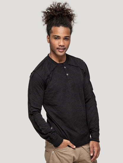 Black Slub Tee - Psylo Fashion