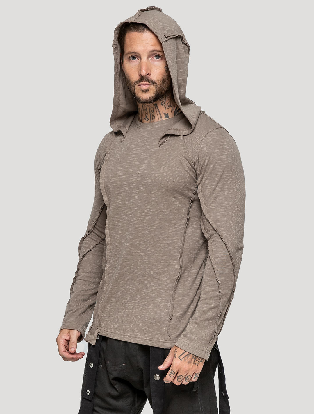 Slit Hoodie Jumper by Psylo Fashion