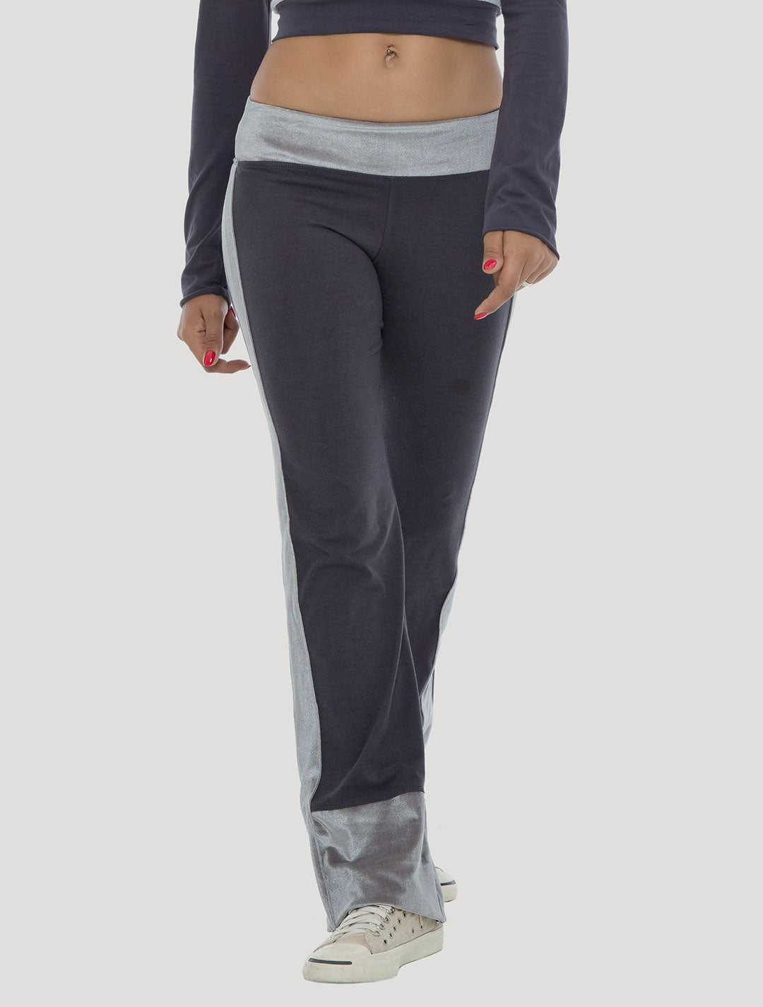 EVERLAST Woman's Slate Grey Stretch cotton leggings with Everlast