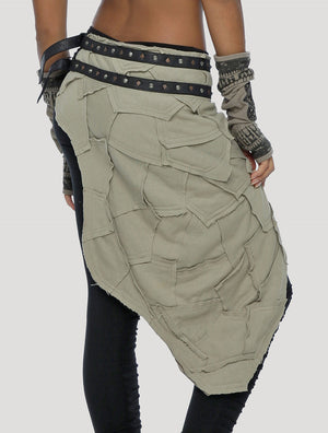 Sideway Pecoa Patched Skirt - Psylo Fashion