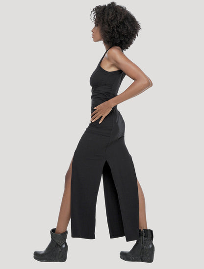 Stellar Rmx Slashed Long Dress - Psylo Fashion