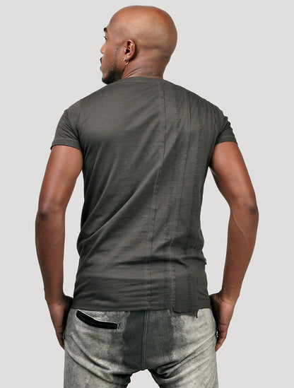 Serial Asymmetric T Shirt - Psylo Fashion