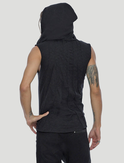 Shemesh Sleeveless Hooded Tee - Psylo Fashion