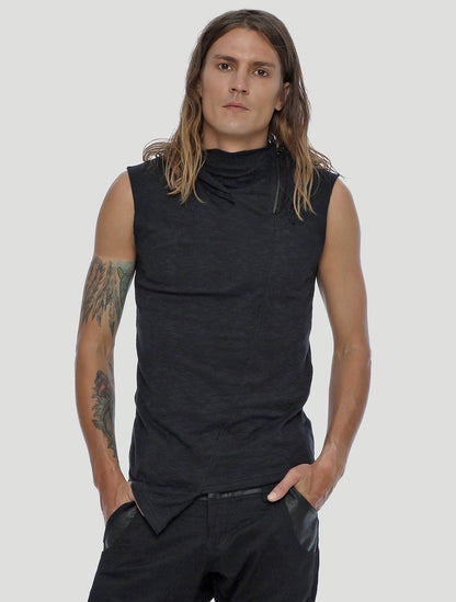 Shemesh Sleeveless Hooded Tee - Psylo Fashion