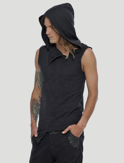 Shemesh Sleeveless Hooded Tee - Psylo Fashion