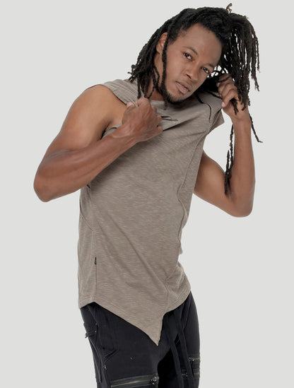 Shemesh Sleeveless Hooded Tee - Psylo Fashion