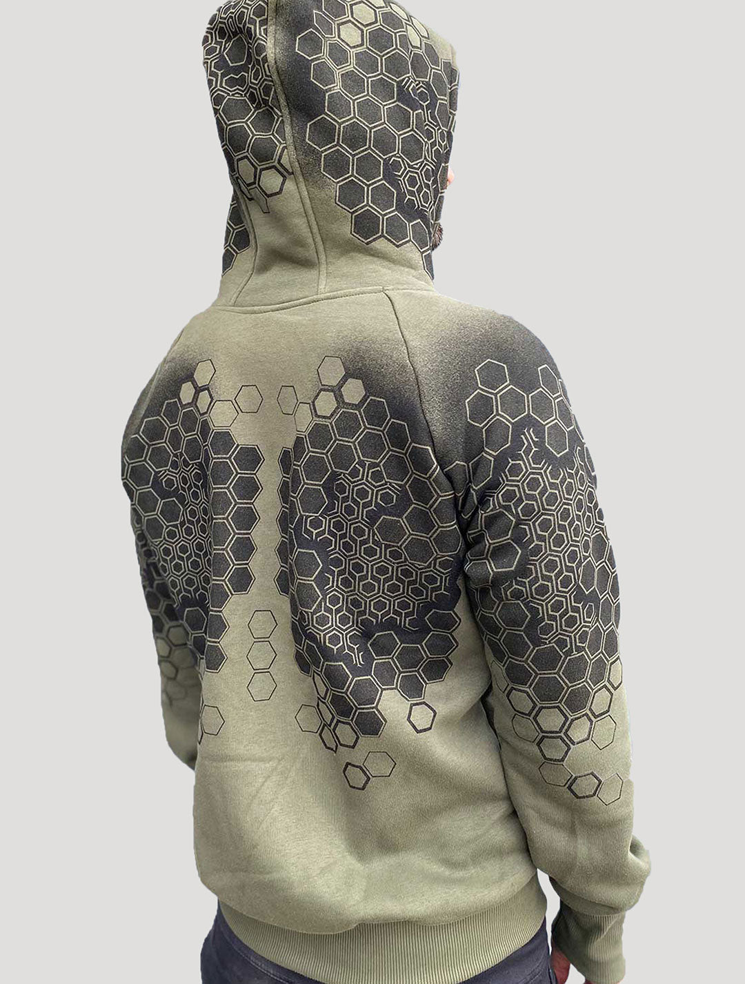 Sanada Printed Zipped Hoodie by Plazmalab
