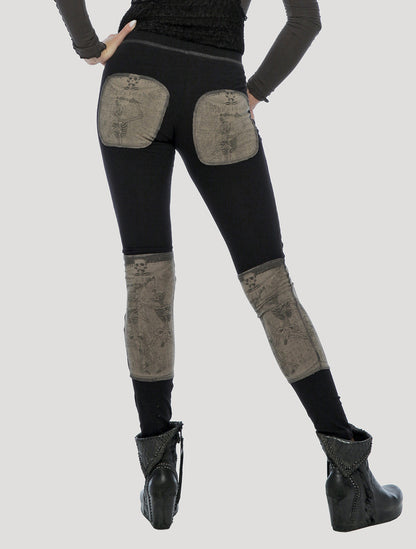 Tibetan Skulls Long Leggings - Psylo Fashion