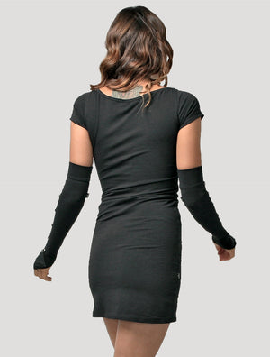 Tangled Short Sleeves Mini Dress - Psylo Fashion