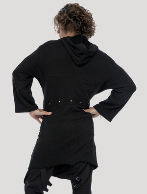 Terry Kaftan Hoodie Long Jacket - Psylo Fashion