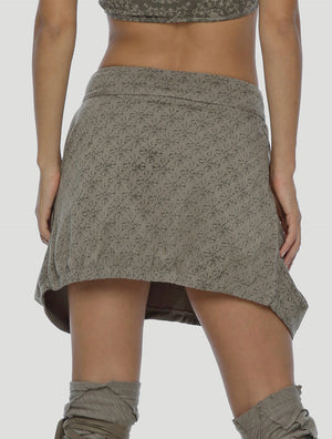 Vajra Gathered Mini Skirt - Psylo Fashion
