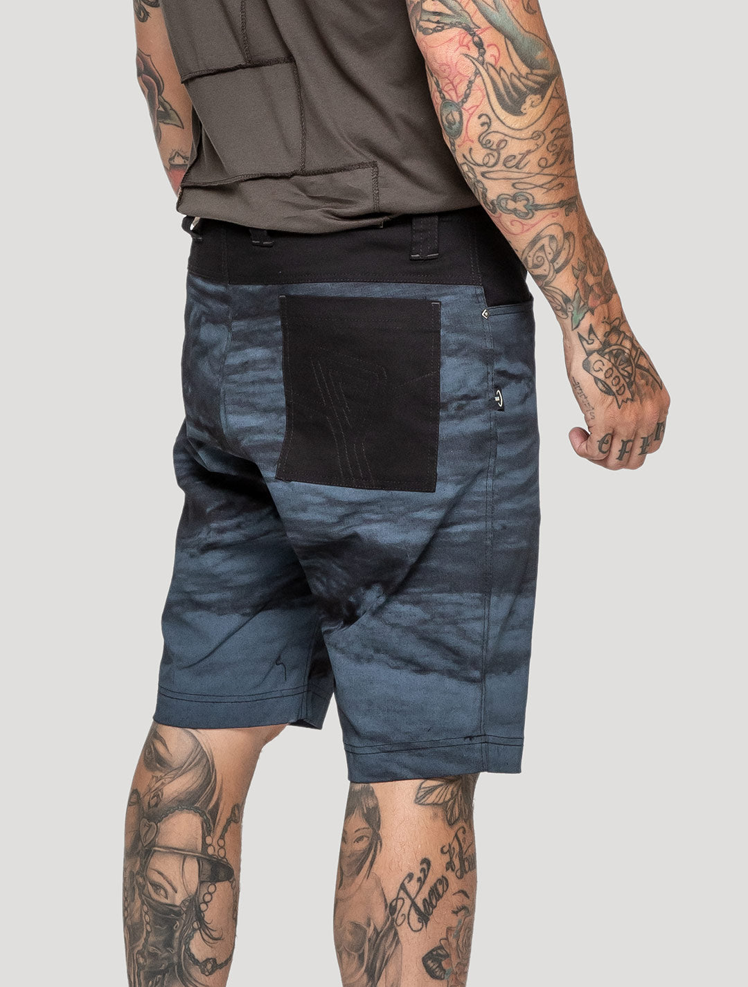 Wave Tailored Cotton Drop Crotch Shorts Psylo