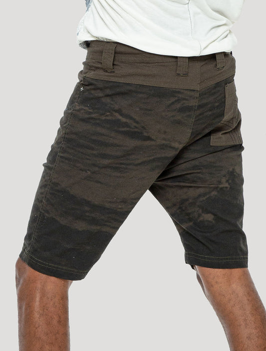 Olive Green Wave Shorts - Psylo Fashion