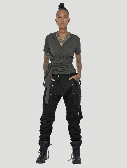 Wu Mei Hoodie Wrap Top - Psylo Fashion