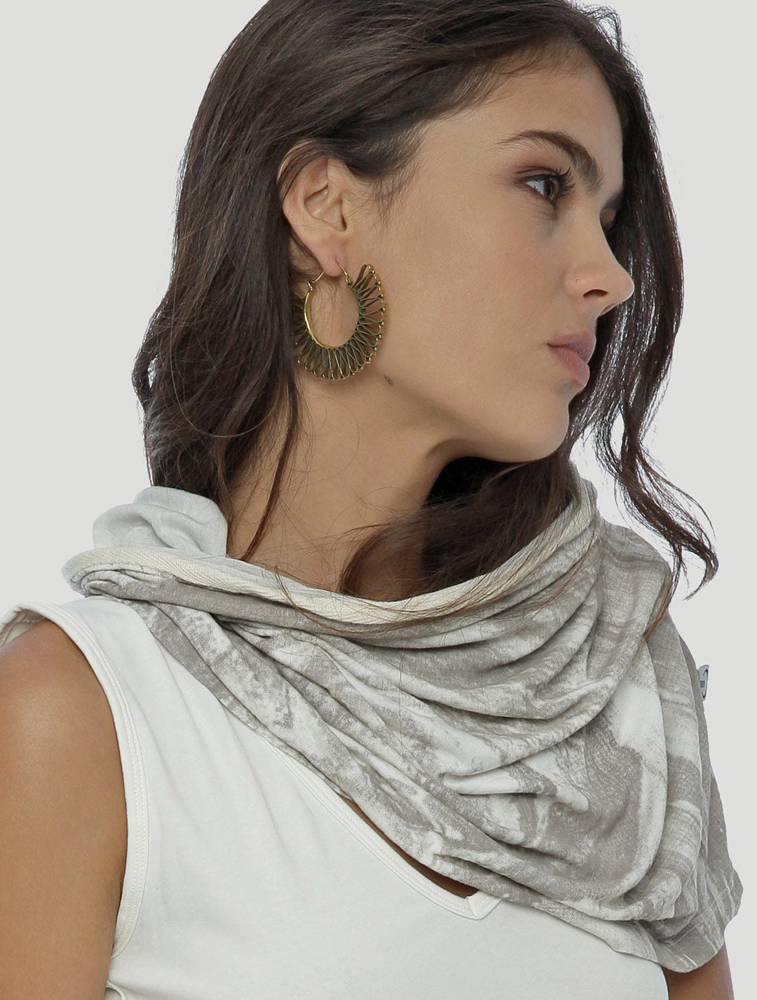 XL Frill Hoops Earrings by Tribali - Psylo Fashion