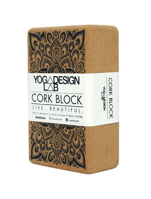 Mandala Black Cork Block by Yoga Design Lab - Psylo Fashion