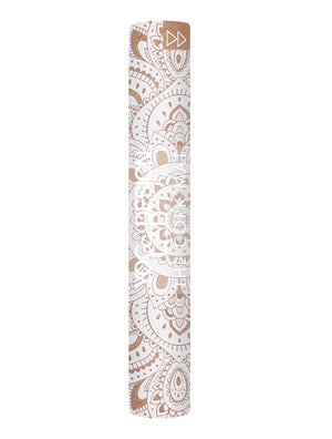Mandala White Cork Mat by Yoga Design Lab - Psylo Fashion