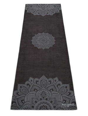 PET Resin Mat-Towel Mandala Black by Yoga Design Lab - Psylo Fashion