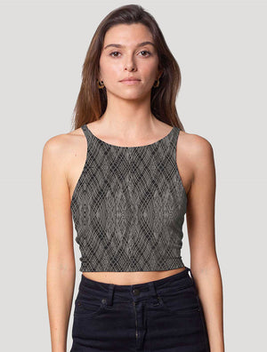 Net Tank Crop Top by Plazmalab