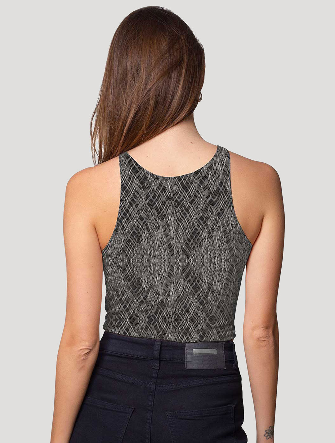Net Tank Crop Top by Plazmalab